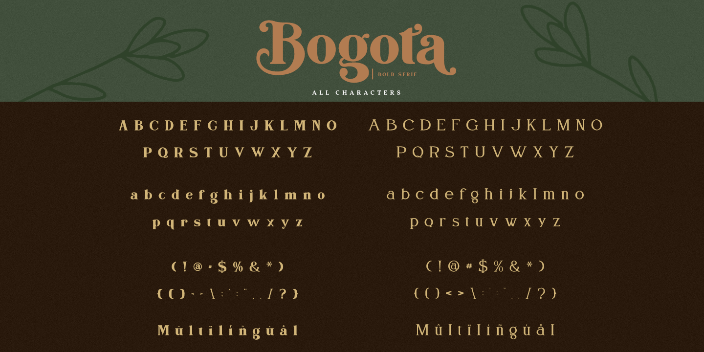 Example font Bogota #3